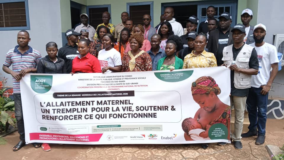 Sud-Ubangi : la semaine mondiale de l’allaitement maternel célébrée à Gemena